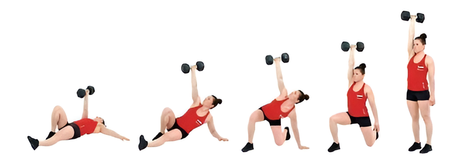 آشنایی با اسامی حرکات کراس فیت مقالات بدنسازی The Dumbbell Turkish Get Up Picsart AiImageEnhancer e1747668152966