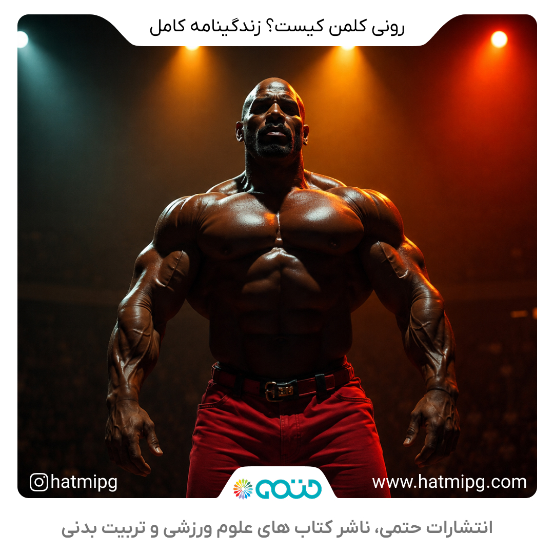 رونی کلمن در حال اجرای فیگور بدنسازی روی صحنه مسابقات