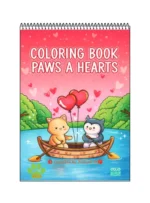 COLORING BOOK PAWS A HEARTS