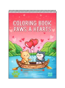 COLORING BOOK PAWS A HEARTS